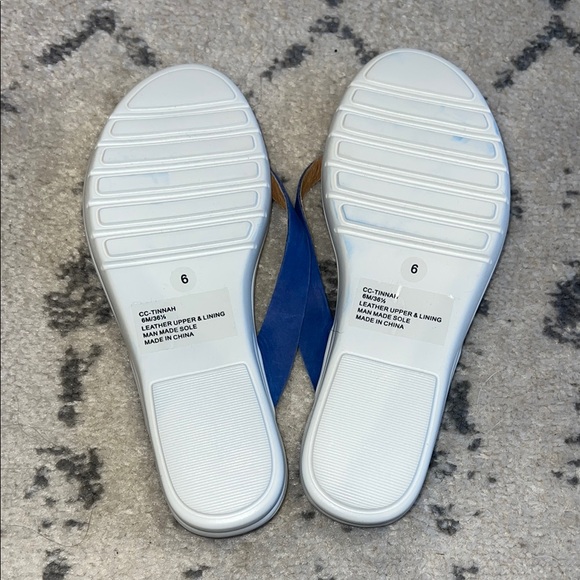 Corso Como Blue and Brown Sandals with Suede Straps - Picture 2 of 3